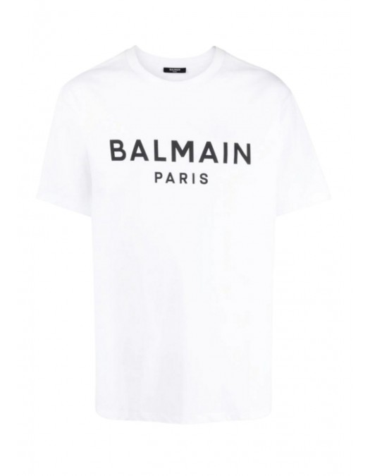 Tricou BALMAIN, Cotton T-shirt with front logo - AH1EG000BB73GAB