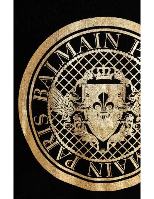 Tricou Balmain, Imprimeu Coin Foil, Black - AH1EG000BC05EAD