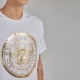 Tricou Balmain, Imprimeu Coin Foil, White - AH1EG000BC05GAD