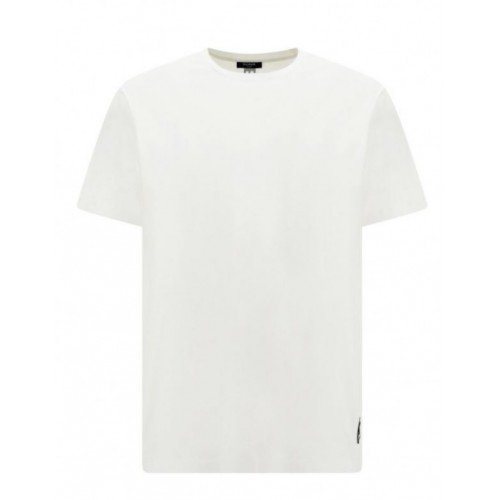 Tricou BALMAIN, Logo Print, Alb AH1EG010BB16GAB