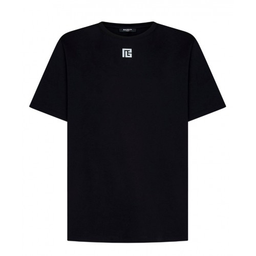 Tricou BALMAIN, Logo Double Print, Negru Tricou BALMAIN, Logo Double Print, Negru