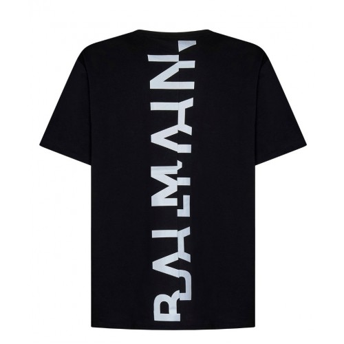 Tricou BALMAIN, Logo Double Print, Negru Tricou BALMAIN, Logo Double Print, Negru