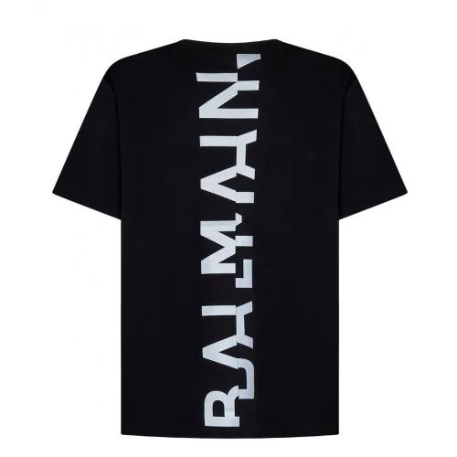 Tricou BALMAIN, Logo Double Print, Negru Tricou BALMAIN, Logo Double Print, Negru