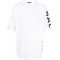 Tricou BALMAIN, White Oversized, Logo Atasat