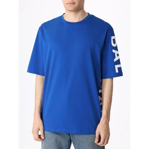 Tricou BALMAIN, Blue Oversized, Logo Atasat Tricou BALMAIN, Blue Oversized, Logo Atasat