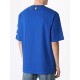 Tricou BALMAIN, Blue Oversized, Logo Atasat - AH1EH015BB15SER