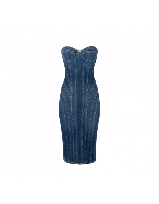 ROCHIE ELISABETTA FRANCHI, Midi,Denim Diva, Sculpted Fit, Blue - AJ44D56E2104 ROCHIE ELISABETTA FRANCHI, Midi,Denim Diva, Sculpted Fit, Blue - AJ44D56E2104