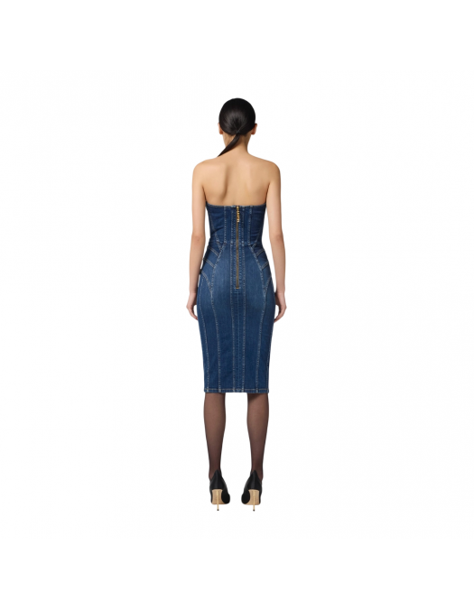 ROCHIE ELISABETTA FRANCHI, Midi,Denim Diva, Sculpted Fit, Blue - AJ44D56E2104 ROCHIE ELISABETTA FRANCHI, Midi,Denim Diva, Sculpted Fit, Blue - AJ44D56E2104