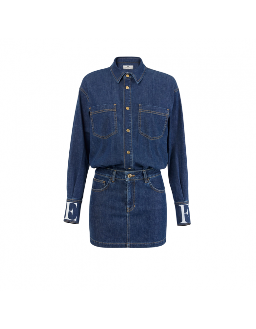 ROCHIE ELISABETTA FRANCHI, Mini, Denim Attitude, Indigo Blue - AJ45D56E2104 ROCHIE ELISABETTA FRANCHI, Mini, Denim Attitude, Indigo Blue - AJ45D56E2104