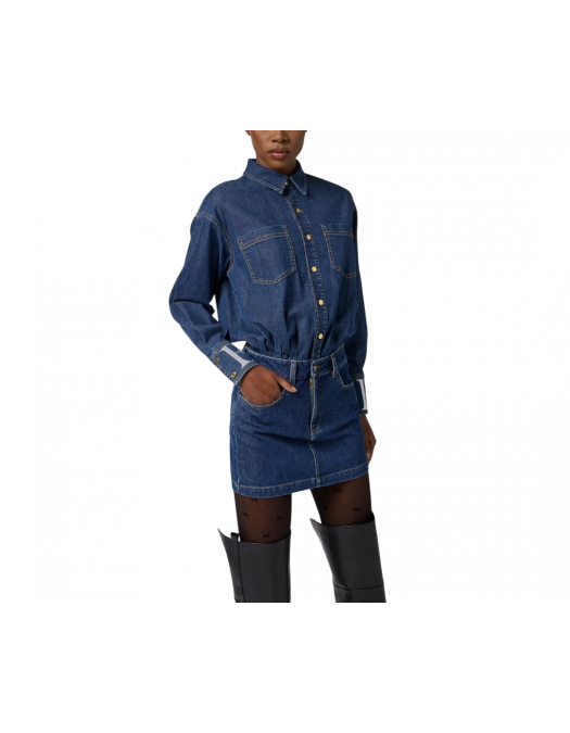 ROCHIE ELISABETTA FRANCHI, Mini, Denim Attitude, Indigo Blue - AJ45D56E2104 ROCHIE ELISABETTA FRANCHI, Mini, Denim Attitude, Indigo Blue - AJ45D56E2104