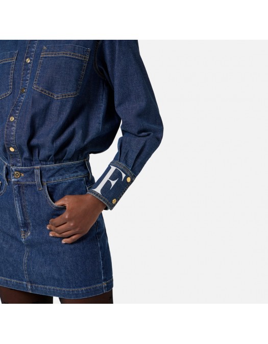 ROCHIE ELISABETTA FRANCHI, Mini, Denim Attitude, Indigo Blue - AJ45D56E2104 ROCHIE ELISABETTA FRANCHI, Mini, Denim Attitude, Indigo Blue - AJ45D56E2104