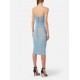 Rochie ELISABETTA FRANCHI, Denim dress with crossover laces - AJ47D61E2192