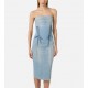 Rochie ELISABETTA FRANCHI, Denim dress with crossover laces - AJ47D61E2192