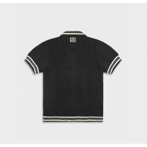 Camasa AINKER, 802 Black Knit Button Shirt