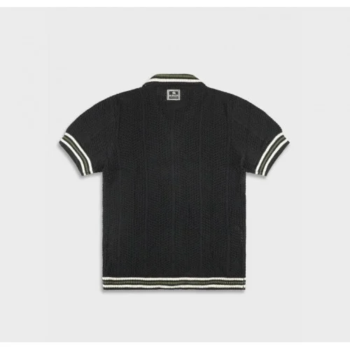 Camasa AINKER, 802 Black Knit Button Shirt