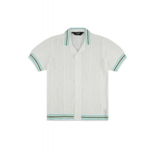 Camasa AINKER,  White Knit Button Shirt