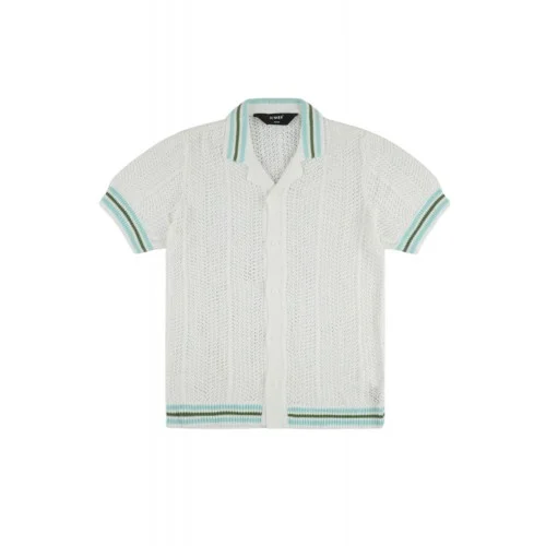 Camasa AINKER,  White Knit Button Shirt