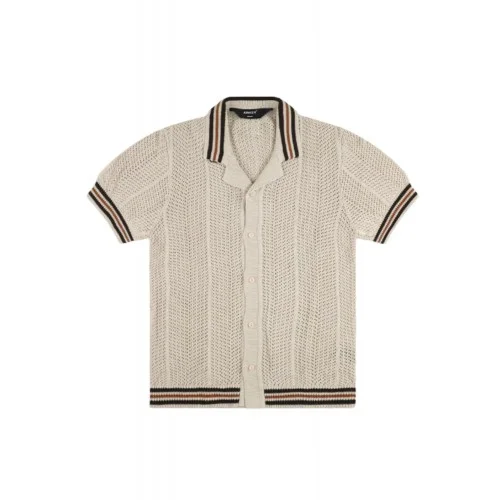 Camasa AINKER, Mocha Knit Button Shirt