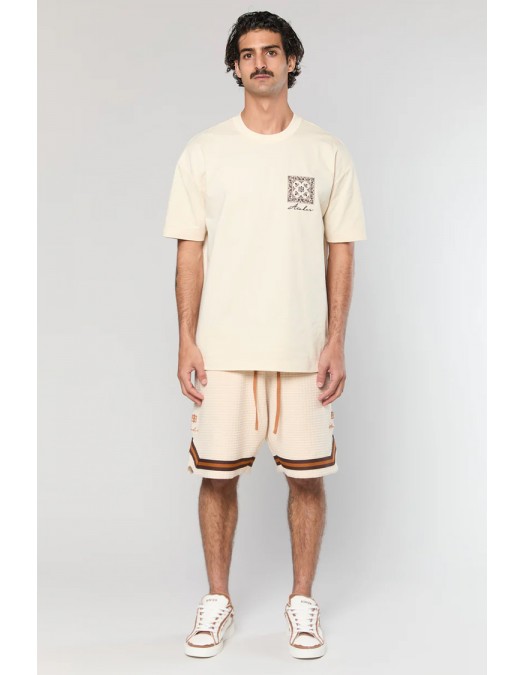 Pantaloni scurti AINKER, Waffle Short, Cream - AKKSP821282