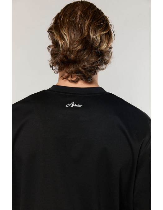 Tricou AINKER, Mercerized 723 Black T-Shirt - AKMTS723100