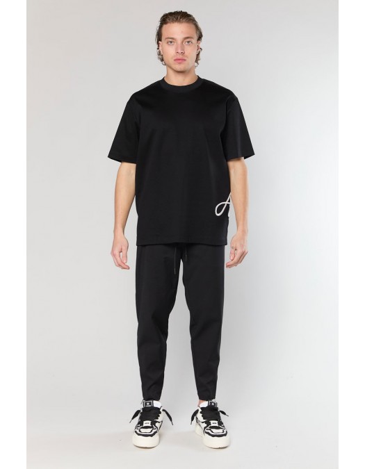 Tricou AINKER, Mercerized 723 Black T-Shirt - AKMTS723100