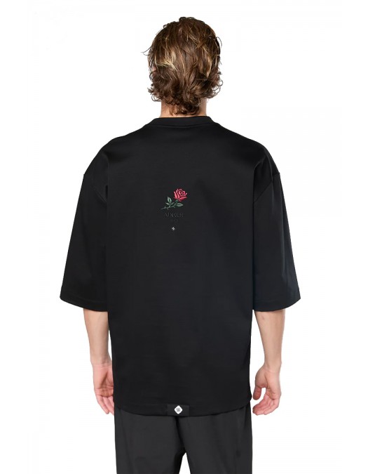 Tricou AINKER, Mercerized 734, Oversized, Negru - AKOMTS734100