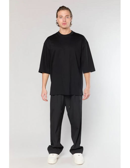 Tricou AINKER, Mercerized 734, Oversized, Negru - AKOMTS734100
