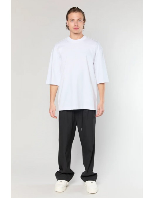 Tricou AINKER, Mercerized 734, Oversized, Alb - AKOMTS734140