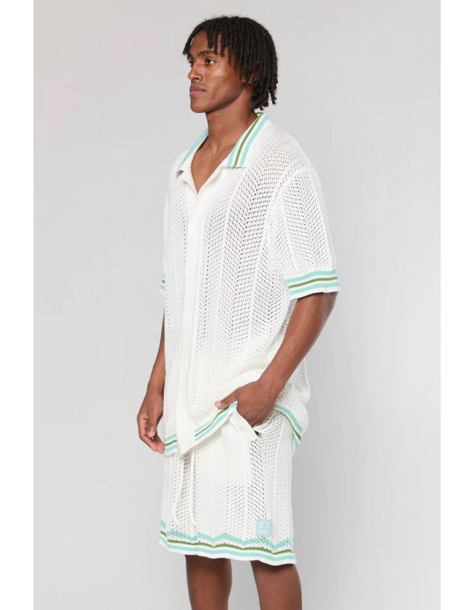 Pantaloni scurti AINKER, Bumbac, Alb - AKSP802140