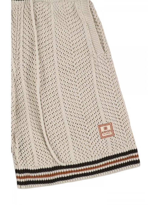 Pantaloni scurti AINKER, Bumbac, Beige - AKSP802282