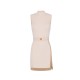Rochie ELISABETTA FRANCHI,  knit fabric with shiny viscose bands, Beige - AM02S61E2U69