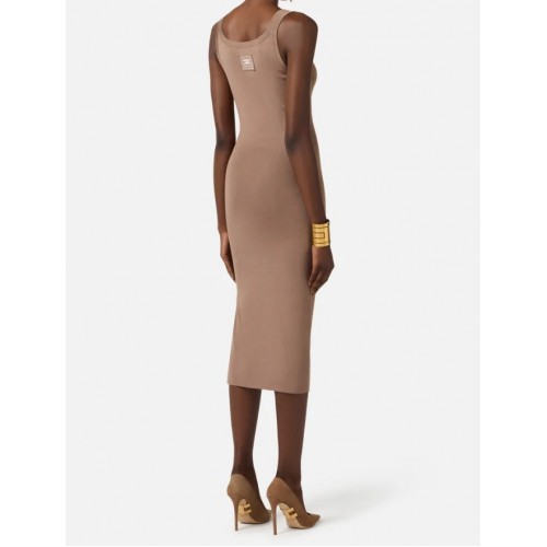 Rochie ELISABETTA FRANCHI, Abito Midi Maglia Viscosa Bande