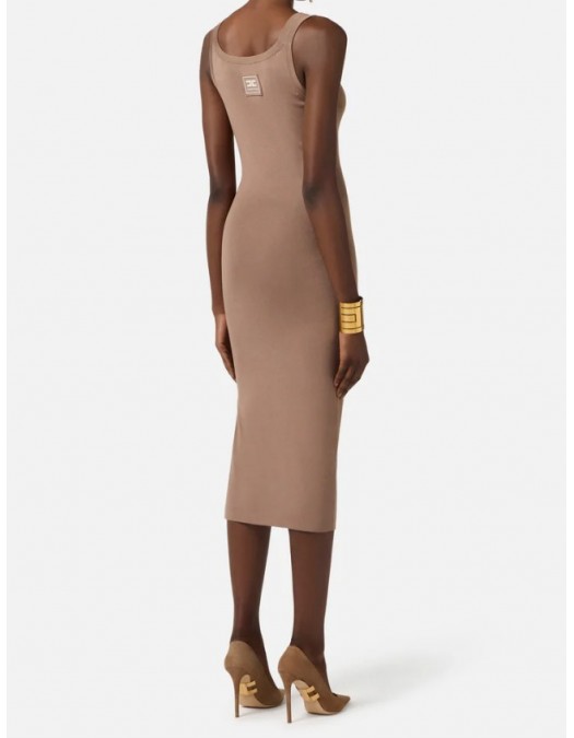 Rochie ELISABETTA FRANCHI, Abito Midi Maglia Viscosa Bande - AM03S61E2727