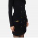 Rochie ELISABETTA FRANCHI,Mini dress in knit fabric with jewel decorations, Negru - AM04S56E2110 Rochie ELISABETTA FRANCHI,Mini dress in knit fabric with jewel decorations, Negru - AM04S56E2110