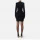 Rochie ELISABETTA FRANCHI,Mini dress in knit fabric with jewel decorations, Negru - AM04S56E2110 Rochie ELISABETTA FRANCHI,Mini dress in knit fabric with jewel decorations, Negru - AM04S56E2110