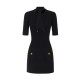 Rochie ELISABETTA FRANCHI, Mini dress in knit fabric with jewel buttons - AM04S66E2110