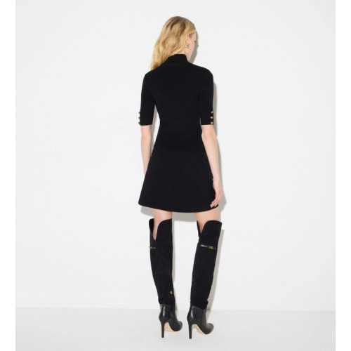 Rochie ELISABETTA FRANCHI, Mini dress in knit fabric with jewel buttons