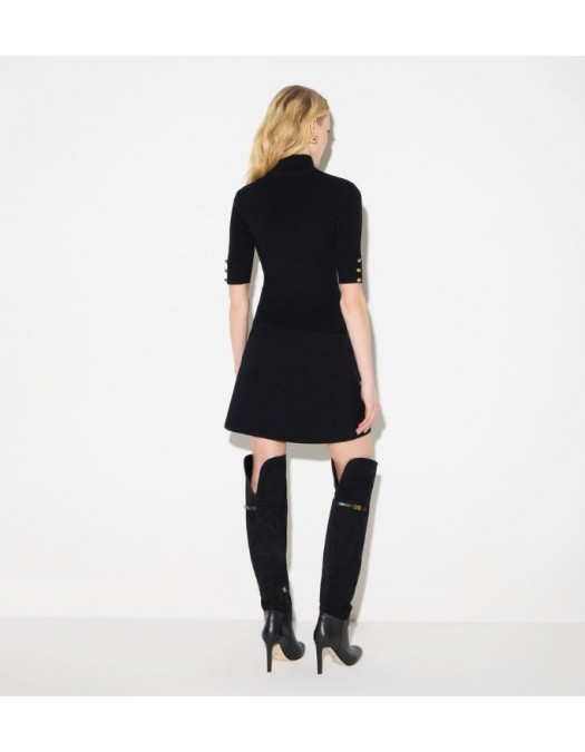 Rochie ELISABETTA FRANCHI, Mini dress in knit fabric with jewel buttons - AM04S66E2110