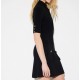 Rochie ELISABETTA FRANCHI, Mini dress in knit fabric with jewel buttons - AM04S66E2110