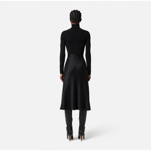 ROCHIE ELISABETTA FRANCHI, Duo, Bumbac si Matase, Negru ROCHIE ELISABETTA FRANCHI, Duo, Bumbac si Matase, Negru