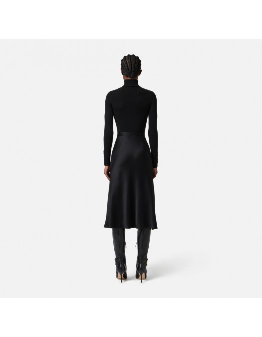 ROCHIE ELISABETTA FRANCHI, Duo, Bumbac si Matase, Negru - AM06B56E2110 ROCHIE ELISABETTA FRANCHI, Duo, Bumbac si Matase, Negru - AM06B56E2110