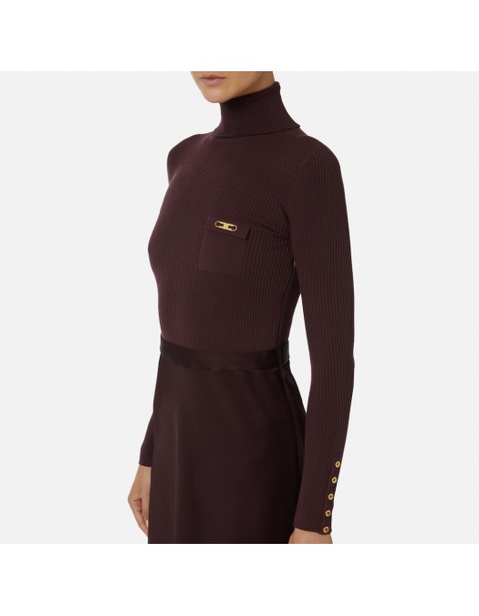 ROCHIE ELISABETTA FRANCHI, Duo, Bumbac si Matase, Merlot - AM06B56E2EA4 ROCHIE ELISABETTA FRANCHI, Duo, Bumbac si Matase, Merlot - AM06B56E2EA4