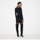 Rochie ELISABETTA FRANCHI, Mini dress in knit fabric with ties, Negru - AM06B66E2110