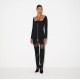 Rochie ELISABETTA FRANCHI, Mini dress in knit fabric with ties, Negru - AM06B66E2110