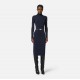 Rochie ELISABETTA FRANCHI,Dress in ribbed knit fabric with belt, Bleumarin - AM07B56E2EA8 Rochie ELISABETTA FRANCHI,Dress in ribbed knit fabric with belt, Bleumarin - AM07B56E2EA8