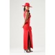 Rochie ELISABETTA FRANCHI, Women's red passion RED CARPET long one-shoulder - AM07B66E2CG5