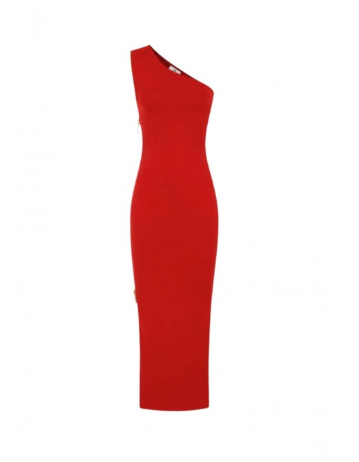 Rochie ELISABETTA FRANCHI, Women's red passion RED CARPET long one-shoulder - AM07B66E2CG5