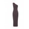 Rochie ELISABETTA FRANCHI, Red Carpet knit dress with zip,Dark Chocolate