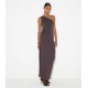 Rochie ELISABETTA FRANCHI, Red Carpet knit dress with zip,Dark Chocolate - AM07B66E2EV9