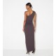 Rochie ELISABETTA FRANCHI, Red Carpet knit dress with zip,Dark Chocolate - AM07B66E2EV9